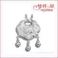 Myshine Classical and Traditional S990 Silver Baby Lock Neklacec